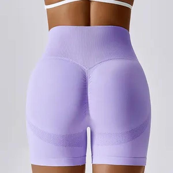 Shorts esportivos sem costura para mulheres, leggings de cintura alta, para ciclismo, jogging, fitness, academia, ioga e academia