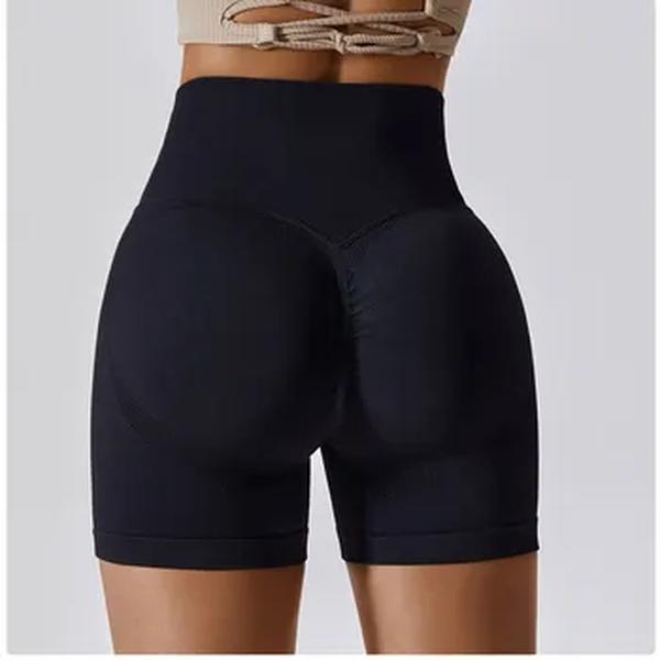 Shorts esportivos sem costura para mulheres, leggings de cintura alta, para ciclismo, jogging, fitness, academia, ioga e academia