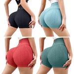 Shorts de ioga para mulheres, levantamento bumbum, shorts corrida, barriga controle, exercício físico, ginásio, treino atlético