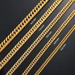 4.8mm/5.8mm/6.6mm/7.5mm/9.2mm cor do ouro aço inoxidável cubana link correntes clássico masculino menino curb chunky colar 14 a 30 polegadas