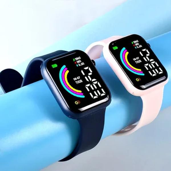 Relógio de pulso LED multicolorido masculino e feminino, relógios digitais, relógio eletrônico, esportes simples, moda casual, novo