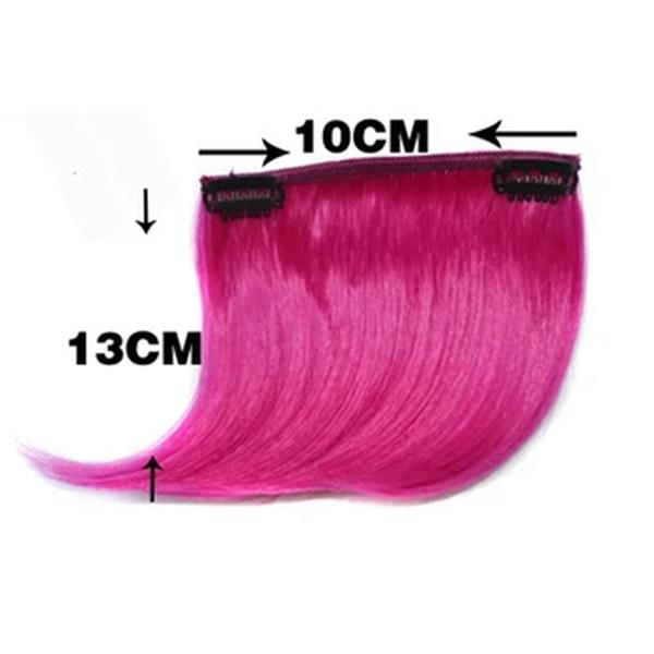 Pedaços de cabelo sintético colorido para mulheres, fibra de alta temperatura, presilha, extensões de cabelo, acessórios para cabelo