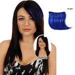 Pedaços de cabelo sintético colorido para mulheres, fibra de alta temperatura, presilha, extensões de cabelo, acessórios para cabelo