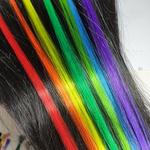 Cabelo sintético tintura arco-íris, extensões de cabelo falso, Kanekalon colorido I-Tip Queratina Fusão, extensão do cabelo fios de cabelo pedaços