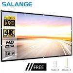 Cortina portátil projetor ao ar livre, tela de projeção, tela de filme para viagens, Home Theater, 16:9 Imaging, 100, 120, 150 polegadas, novo, 2023