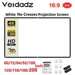 Tela macia do projetor, branco menos vincos, 60-200 ", apoio portátil, dobrável, dobro-face, projeção, filme exterior, high-density