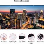 Tela macia do projetor, branco menos vincos, 60-200 ", apoio portátil, dobrável, dobro-face, projeção, filme exterior, high-density