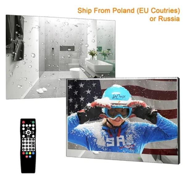 Souria-Smart TV à prova d'água para chuveiro do banheiro, Android, TV Wi-Fi, espelho com teclas de toque frontal, 22 pol