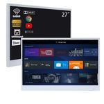 Souria-Smart TV LED para banheiro, Android DTV, cor branca, à prova d'água, Wi-Fi, hotel, IP66, Bluetooth Clearance, 27 polegadas
