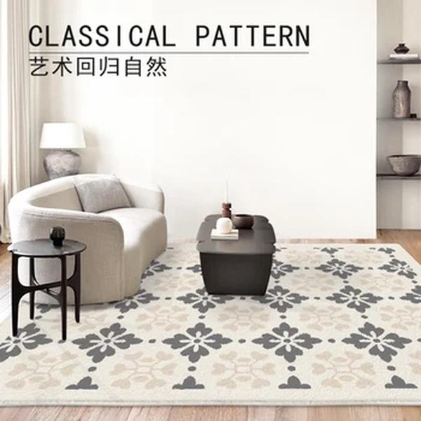 Nordic Retro Living Room Decoração Xadrez Tapete Preto e Branco Tapete De Pelúcia Macio Tapetes para Quarto Luxury Study Floor Mat