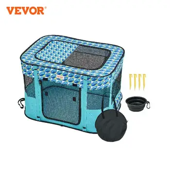 VEVOR-Portátil Dobrável Pet Cercadinho, Barraca, Canil, Impermeável, Abrigo para Filhotes, Cão, Gaiolas de Gato, Interior, Exterior, Viagem, Acampamento