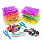 DIY Hand Knitting Loom Bandas para crianças, elástico, pulseira colorida, brinquedos artesanais