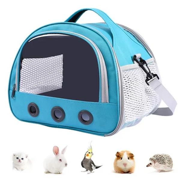 Bolsa transportadora com almofada de algodão grosso para animais de estimação, mochila de aviação antisufocamento, bolsa de viagem portátil para gato e cachorro coelho
