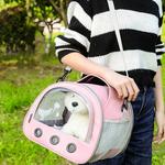 Bolsa transportadora com almofada de algodão grosso para animais de estimação, mochila de aviação antisufocamento, bolsa de viagem portátil para gato e cachorro coelho