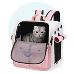 Grande Capacidade Foldable Cat Transportadora Mochila, Pet Carrying Bag, alça ajustável, ventilação, viagens ao ar livre