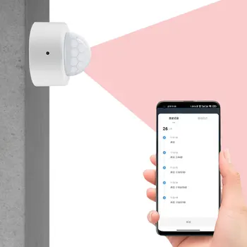 Sensor de movimento com detector infravermelho PIR alimentado por bateria sistema de alarme de proteção de segurança doméstica para Tuya Zigbee