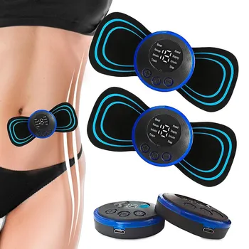 Portátil Mini Massageador EMS, Gel Estimulador Muscular, Alívio Cervical, Dor Relaxar, Remendo De Massagem Nas Costas, Pescoço Massageador, Adesivo De Ombro