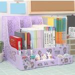 Multi-Color File Rack, Folder Storage Box, Desktop File Box, Multi-Funcional Basket, Multi-Layer Shelf, Office Bookshelf