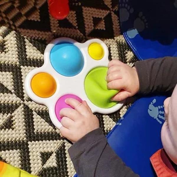 Chocalho e Quebra-Cabeça Montessori Colorido para Bebê e Crianças, Placa de Atividades, Educação Precoce de Inteligência, Brinquedos de Treinamento Intensivo, Fidget Infantil