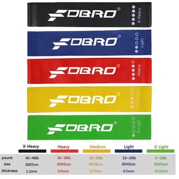 5 pcs/set Yoga Esporte Resistência Bandas De Borracha Indoor Outdoor Fitness Equipment Pilates Sport Training Workout Bandas Elásticas acesso