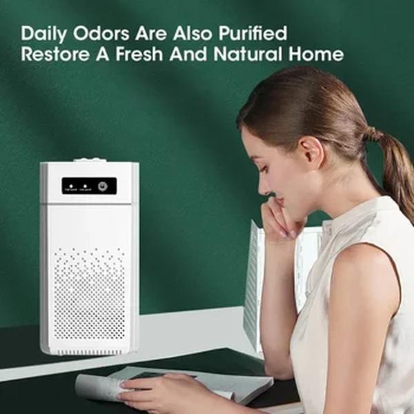 Filtro HEPA pequeno purificador de ar, limpador de ar, removedor, fumaça de segunda mão, odor, casa, quarto, escritório, carro, banheiro, compacto