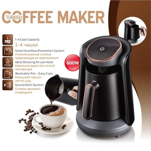Mini cafeteira sem fio, moka pot semiautomática, máquina turca, copo térmico, pote de escritório, 0.5L, 600W