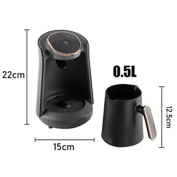 Mini cafeteira sem fio, moka pot semiautomática, máquina turca, copo térmico, pote de escritório, 0.5L, 600W