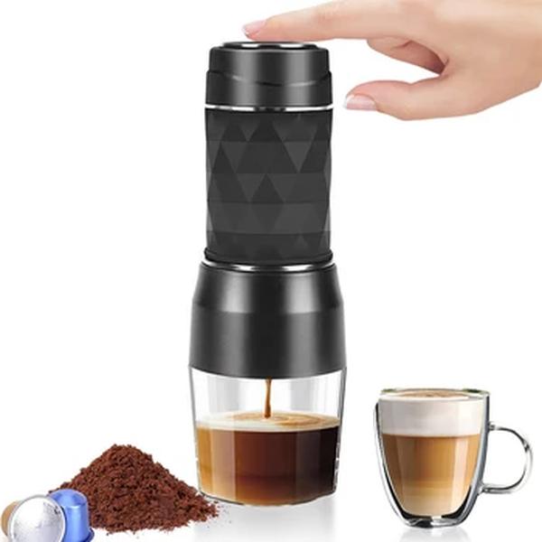 Portable Espresso Coffee Maker, Hand Press Capsule, Coffee Brewer moído, máquina de café para casa, viagens e piquenique Supply