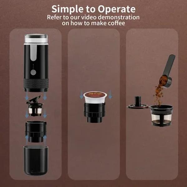 Máquina de café expresso portátil compatível, Gadgets de viagem, Manual Operado, Perfeito para Camping, Máquina de café manual