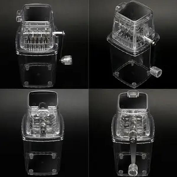 Máquina triturador de gelo para casa, Máquina de gelo raspada manual, Máquina de gelo portátil com lâminas de aço inoxidável para cones de neve