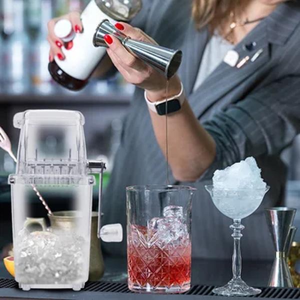Máquina de gelo raspada à mão portátil, Ferramentas transparentes de liquidificadores de gelo, Triturador de gelo manual