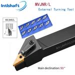 Intlshaft mvjnr torno conjunto de ferramentas de corte mvjnr2020k16 mvjnr1616k16 mvjnr2525m16 torneamento externo ferramenta titular vnmg inserções de carboneto