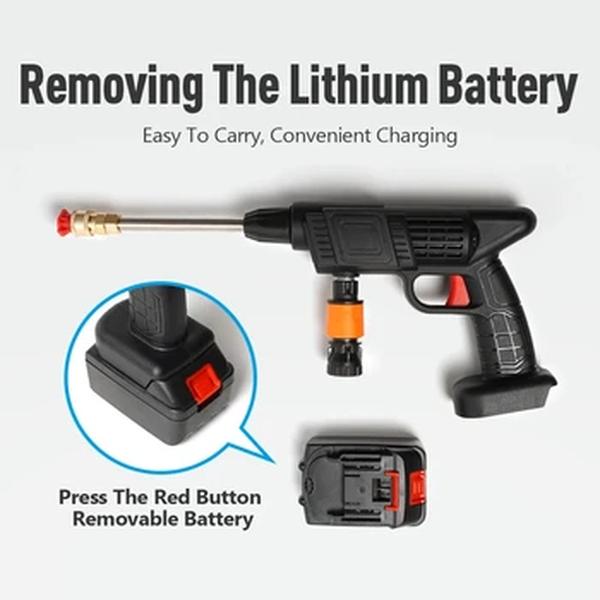 Pistola De Água De Alta Pressão Sem Fio, Máquina De Limpeza De Água, Limpador De Alta Pressão, Lavadora De Pulverização, Pistola De Água Automóvel, 96 48 24HV