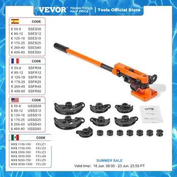 VEVOR-Manual Multifuncional Tubo Bender, 7 dobra morre, Aço e Cobre Tubo Bending Machine, Tipo Lever, Heavy Duty Tubo Bender Ferramentas