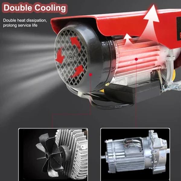 Samger-cabo de guincho elétrico com controle remoto, 600/1000kg, ferramentas de elevação, guincho com gancho de garagem, oficina, elétrica
