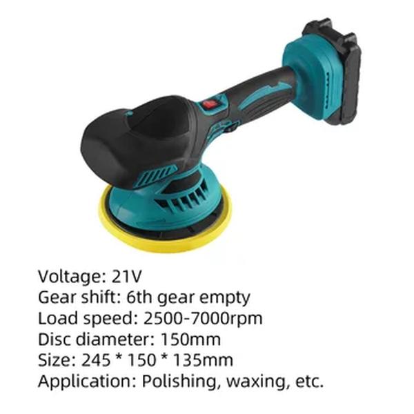 Polidor de carro elétrico sem fio, Polidor sem fio, Ferramentas elétricas para Makita, Bateria 18V, 6 velocidades