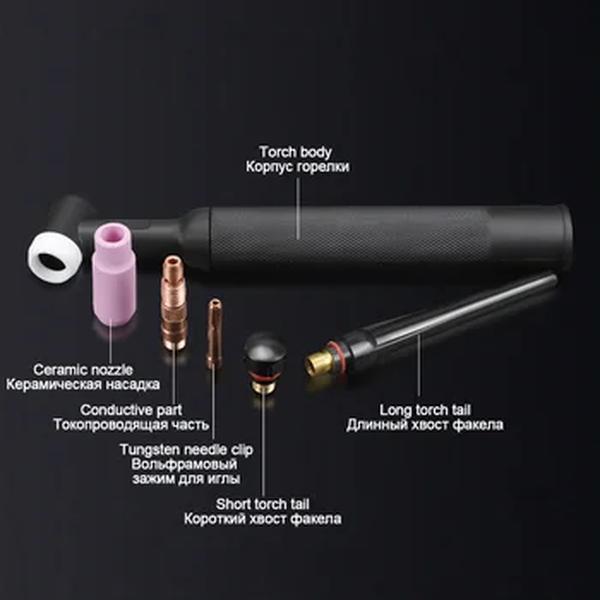 Tungstênio Inerte Gás Soldagem Pistola, Tig Torch Head, Acessórios de soldador para solda, WP17, WP18, WP26