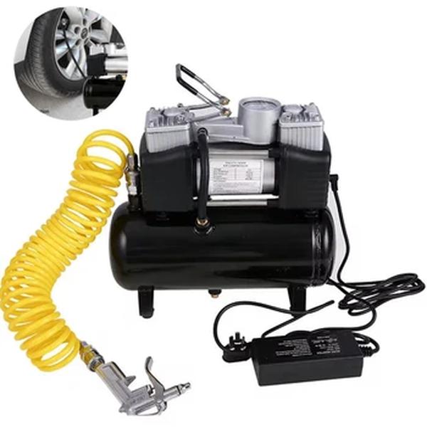 Compressor de ar pequeno portátil, Inflator do pneu de carro, bomba elétrica da motocicleta, 2.5L, 12V, 220V