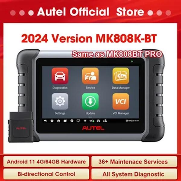 Autel-MaxiCOM Ferramentas de Diagnóstico MK808KBT Pro, OBD2 Scanner, Code Reader, todos os sistemas, o mesmo que MK808BT PRO