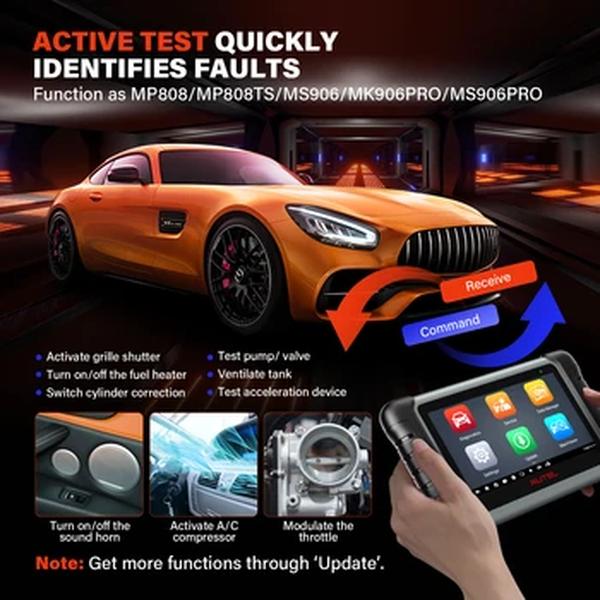 Autel-MaxiCOM Ferramentas de Diagnóstico MK808KBT Pro, OBD2 Scanner, Code Reader, todos os sistemas, o mesmo que MK808BT PRO