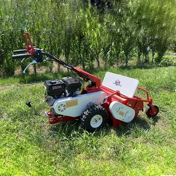Maquinaria Agrícola Miniatura Crawler Robô Elétrico Doméstico Ride Sickle Bar Controle Remoto Verde Cortador Remoto de Gramado, Personalizado