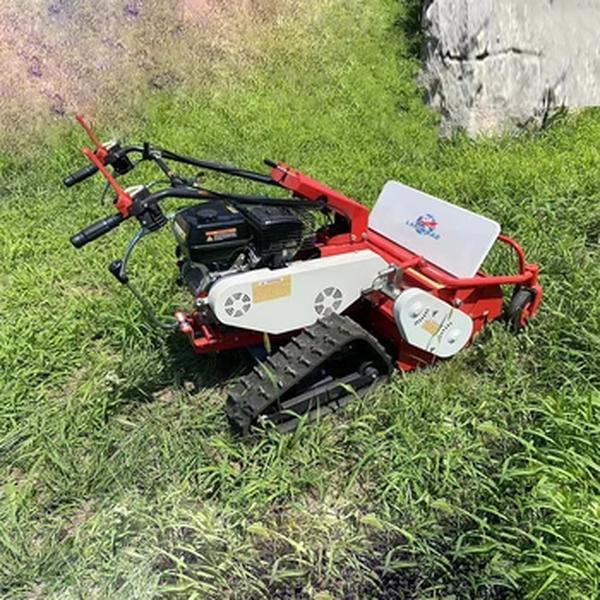 Maquinaria Agrícola Miniatura Crawler Robô Elétrico Doméstico Ride Sickle Bar Controle Remoto Verde Cortador Remoto de Gramado, Personalizado