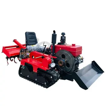 Mini Tracked Cultivator Farm Machinery, para escavadeira de ervas daninhas, Trator De Esteira Pequena