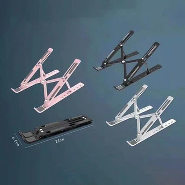 Suporte Dobrável para Laptop, Base de Suporte Portátil Notebook, Riser Ajustável, Suporte de Refrigeração, Acessórios Cooler, 8 Engrenagens