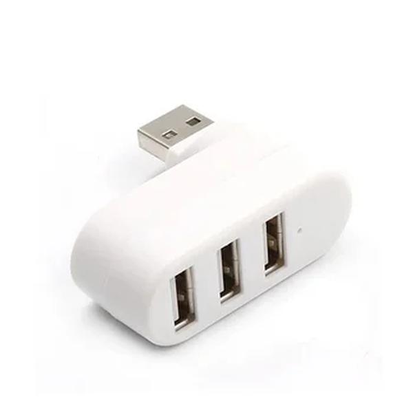 Pzzpss usb hub 2.0 adaptador girar de alta velocidade u disk reader divisor 3 portas usb 2.0 para computador portátil mac mini acessórios