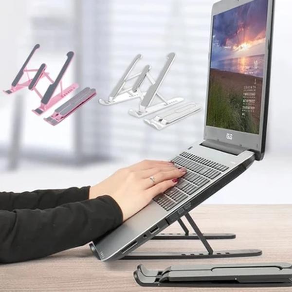 Universal Tablet Laptop Stand Suporte Dobrável Base De Elevação De Calor Dissipação Portátil Elevada Cremalheira De Armazenamento Acessórios Para Computador