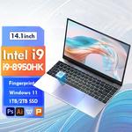 Computador portátil Windows 11, Intel Core i9, 8950HK, 16GB DDR4, 1TB, 2TB SSD, Notebook, Escritório, Estudo, Jogos, PC, 14,1"