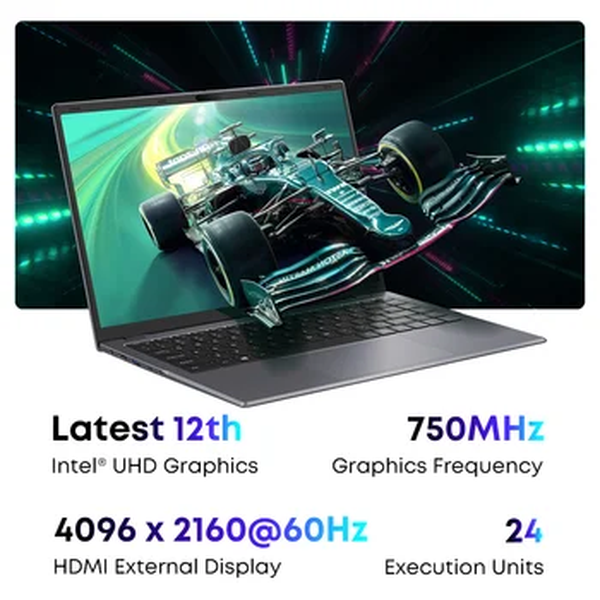 CHUWI-Windows 11 Laptop, GemiBook XPro, tela FHD, Intel Celeron N100 Quad Core, UHD Graphics 600 GPU, 8GB de RAM, 256GB SSD, 14 polegadas