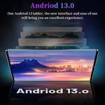 Tablet Android 13 WiFi de Rede Bluetooth, 16GB RAM, 1TB ROM, 16MP, 32MP, 12000mAh, 11.6 ", Novíssimo, 2024