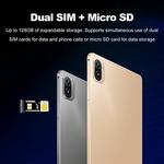 Tablet de Memória Expansível, Grande Capacidade de Armazenamento, Alta Definição, Chamadas 5G, 10-Core, Processador MTK6797, 8GB + 256GB, Tela de 10,1"
